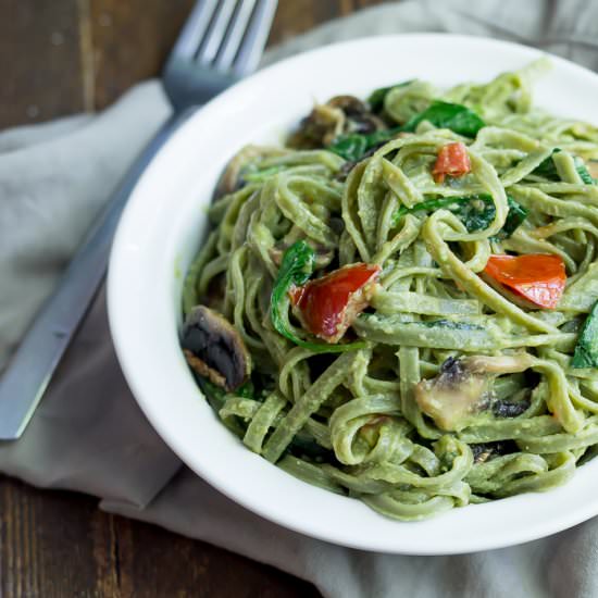 Avocado Alfredo Pasta - Recipe photo by 40aprons