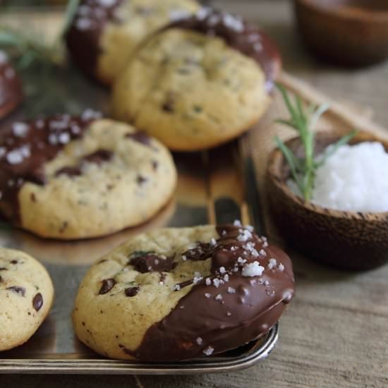 Rosemary Chocolate Chip Cookies - Recipe photo by Running to the Kitchen