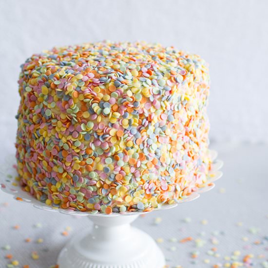 DIY Confetti Sprinkle Cake - Recipe photo by bespoke-bride