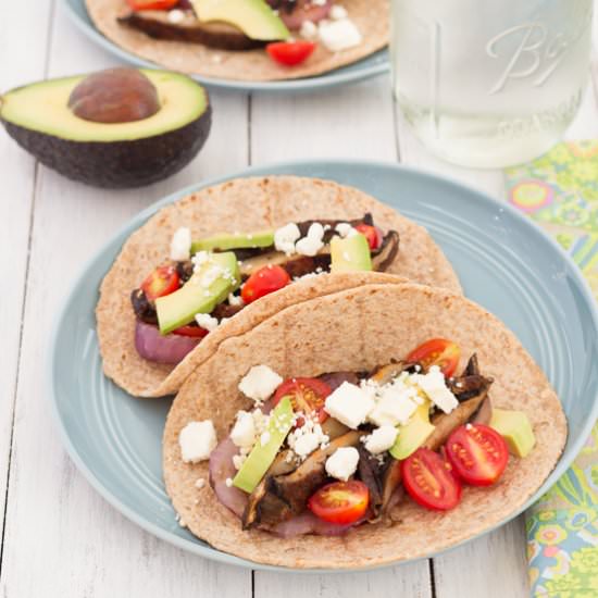 Spicy Grilled Portobello Tacos - Recipe photo by kristines kitchen