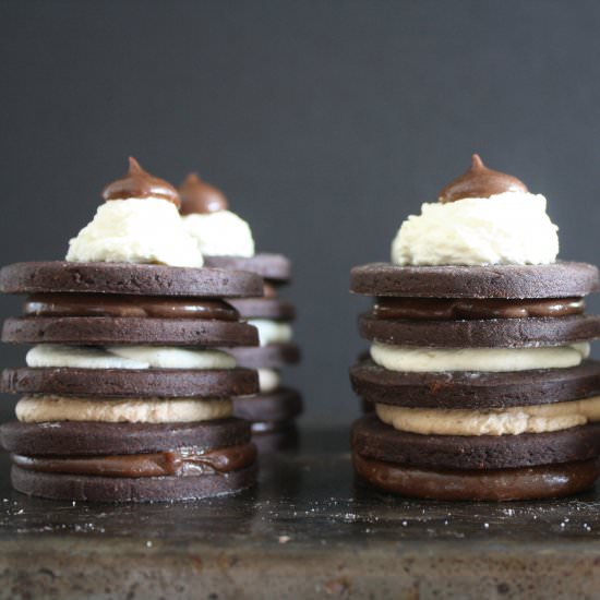 Chocolate Cookies and Cream Towers - Recipe photo by iwishbakingwasmyrealjob