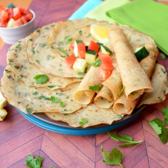 Quinoa Crepes - Recipe photo by Happily Spiced