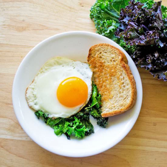 Kale & Eggs - Recipe photo by csaboxproject
