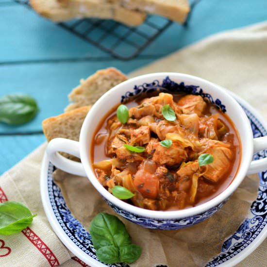 Dietary and Light Stew with Cabbage - Recipe photo by Anyzkowo