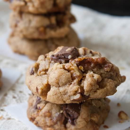 Candied Pecan Almond Butter Cookies - Recipe photo by heartsinmyoven