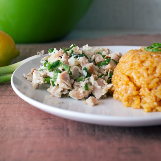 Chicken Kelaguen and Red Rice - Recipe photo by fmitk