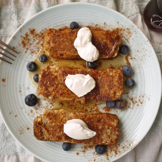 Banana Bread French Toast (paleo) - Recipe photo by perchancetocook.com