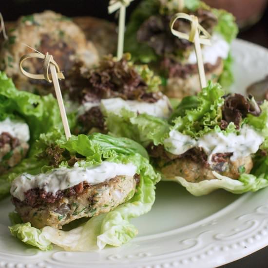 Lettuce Wrapped Turkey Sliders - Recipe photo by sprouting healthy habits