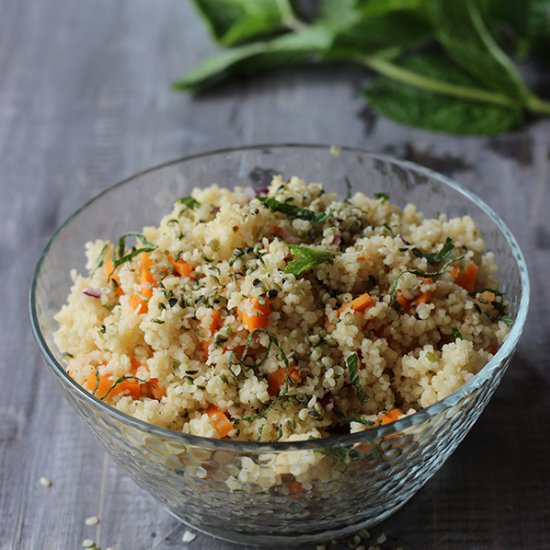 Hemp seed and mint tabbouleh - Recipe photo by Mathilda Motte