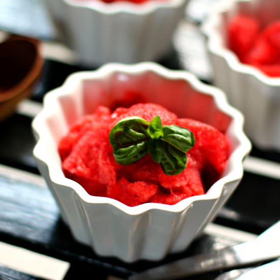 Strawberry Sorbet - Recipe photo by Highheelstohotwheels