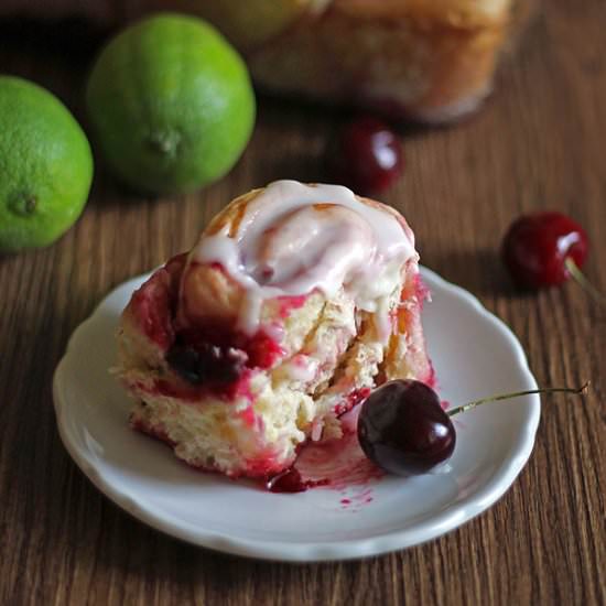 Cherry Limeade Sweet Rolls - Recipe photo by itbakesmehappy