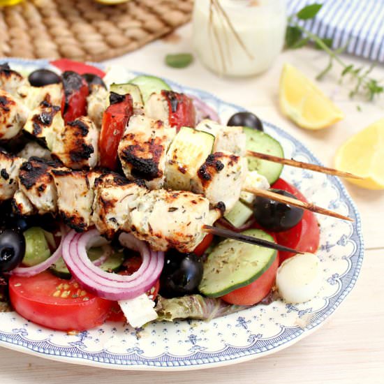 Chicken Souvlaki Kabobs - Recipe photo by honeyandfigs