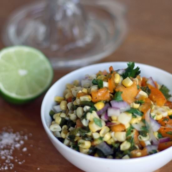 Grilled Tomato Corn Salsa - Recipe photo by aslolife