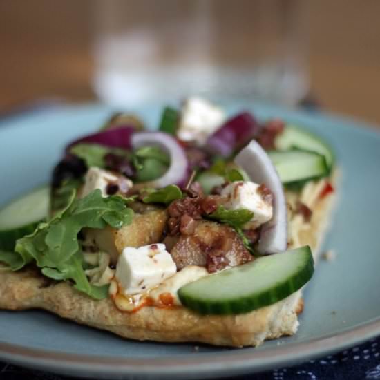 Chicken Hummus Flatbread - Recipe photo by aslolife