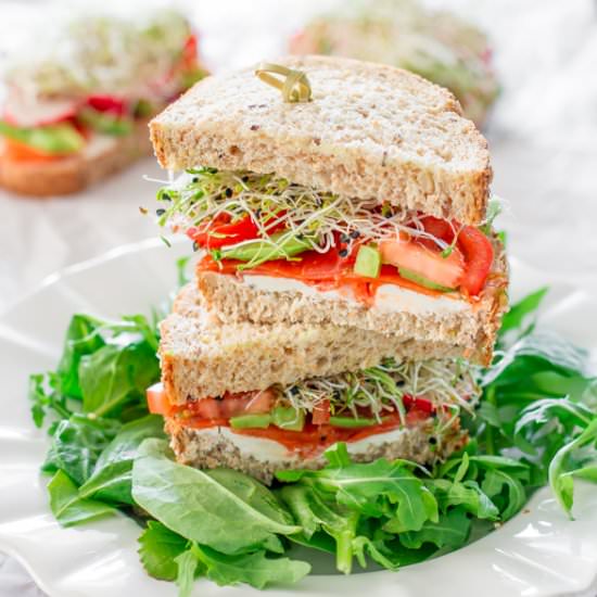 Smoked Salmon and Veggie Sandwiches - Recipe photo by jocooks
