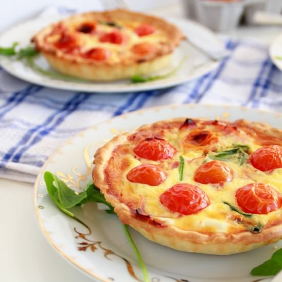 Spinach, Feta and Ham Mini Quiche - Recipe photo by highwalls