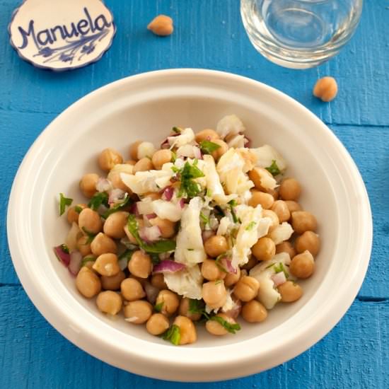 Salada de Bacalhau e Grão - Recipe photo by manusmenu