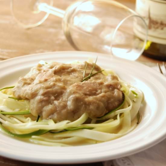 Creamy Eggplant Chicken Sauce (DF) - Recipe photo by Almost Bananas