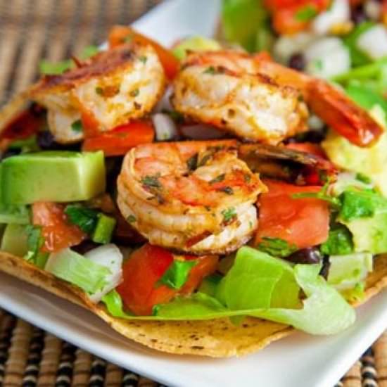 Shrimp and Avocado Tostada - Recipe photo by sierra208