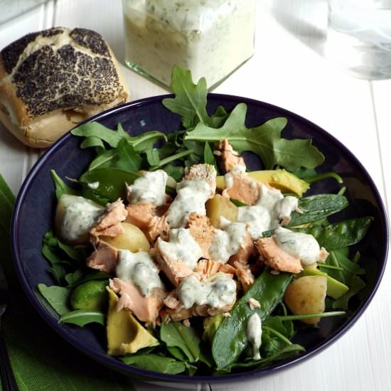 Warm Salmon Salad - Recipe photo by Fish Fingers for tea