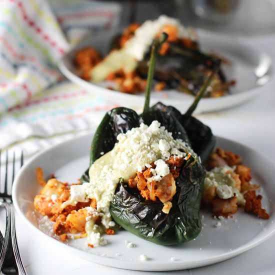 Baked Chile Rellenos - Recipe photo by cookingforkeeps