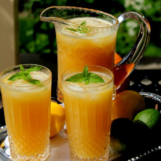 Ice tea with fruit juices - Recipe photo by Happy