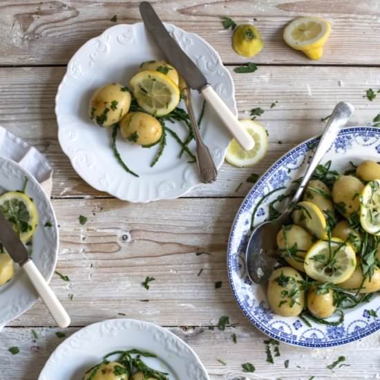 New Potato, Samphire & Lemon Salad - Recipe photo by frommydiningtable