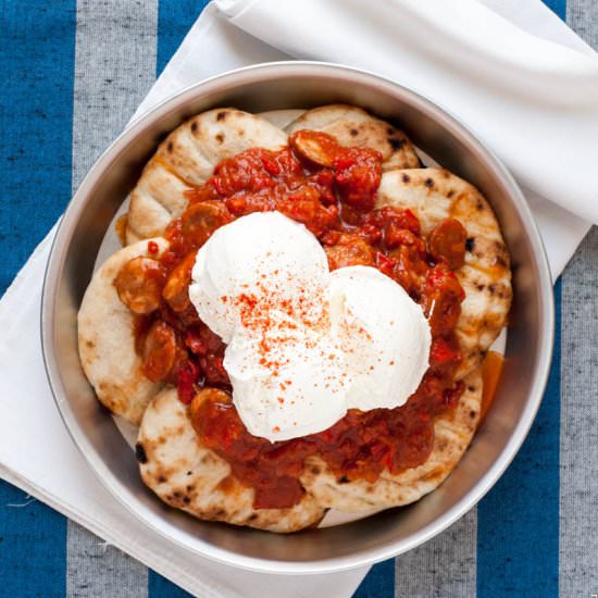 Sausage Giaourtlou - Recipe photo by The Foodie Corner