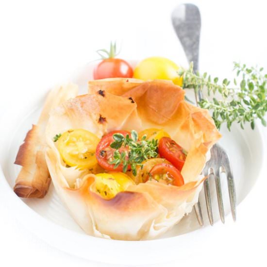 Ricotta and Tomato Phyllo Tarts - Recipe photo by Sweetie_Home