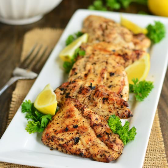 Grilled Lemon Pepper Chicken - Recipe photo by garnishandglaze