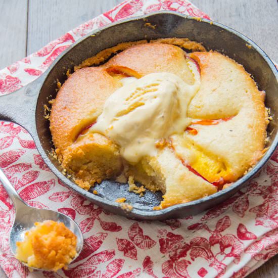 Peach and Almond Tart for One - Recipe photo by KitchenSanctuary