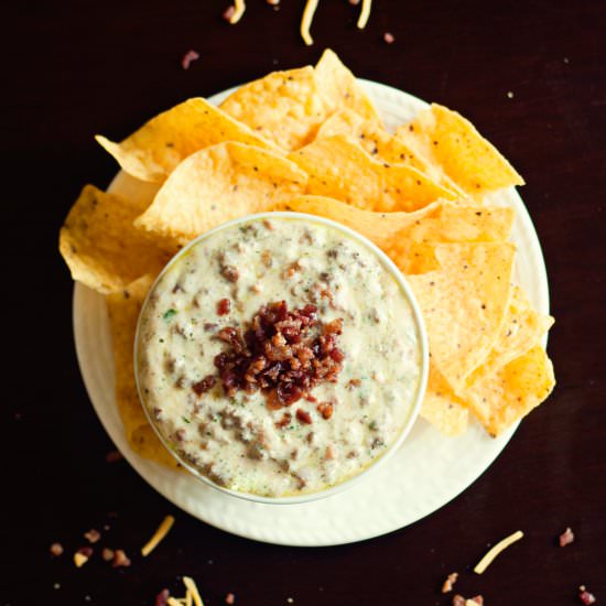 Cowboy Bacon Burger Dip - Recipe photo by asimplepantry