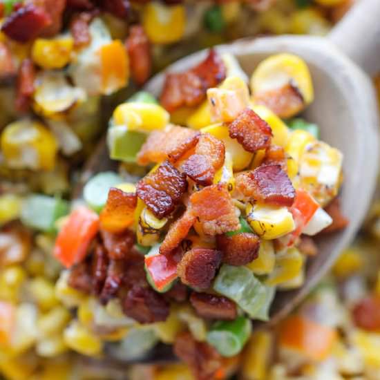 Bacon Corn Dip - Recipe photo by damndelicious