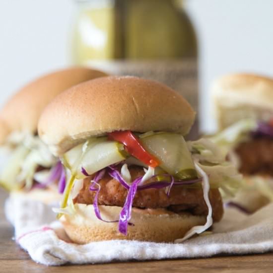 Fried Chicken Sliders - Recipe photo by gdalkin