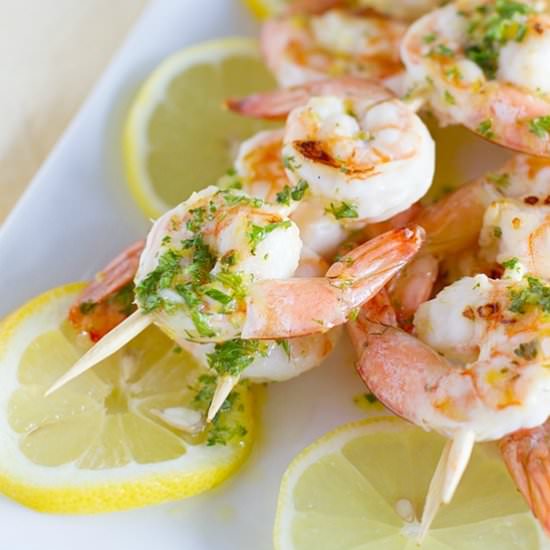 Lemon Shrimp Kabobs - Recipe photo by taste and tell