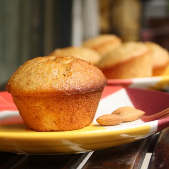 Orange Almond Barley Muffins - Recipe photo by The Desserted Girl