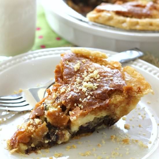 Chocolate Chip Cheesecake Pie - Recipe photo by thebelleofthekitchen