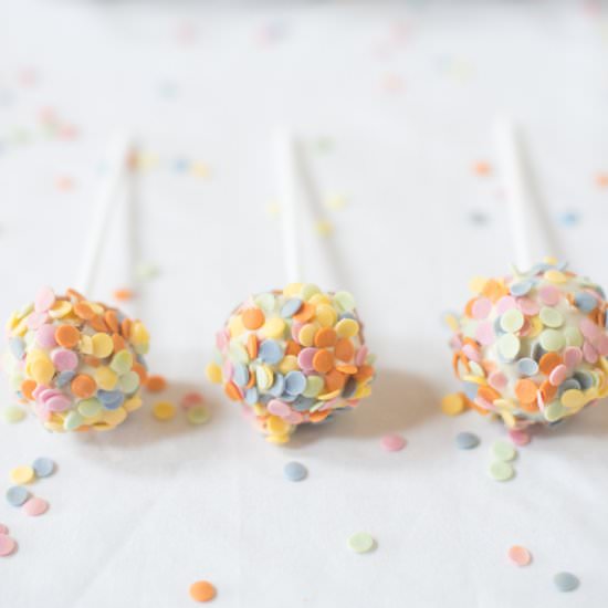 Confetti Donut Hole Cake Pops - Recipe photo by bespoke-bride