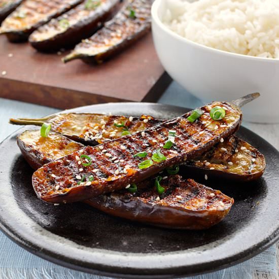Grilled Miso Glazed Eggplant - Recipe photo by RecipeTin Eats
