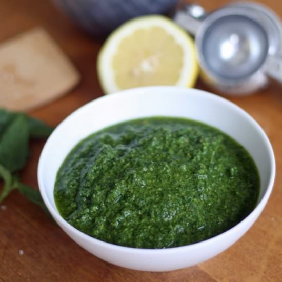 Kale Almond Pesto - Recipe photo by aslolife