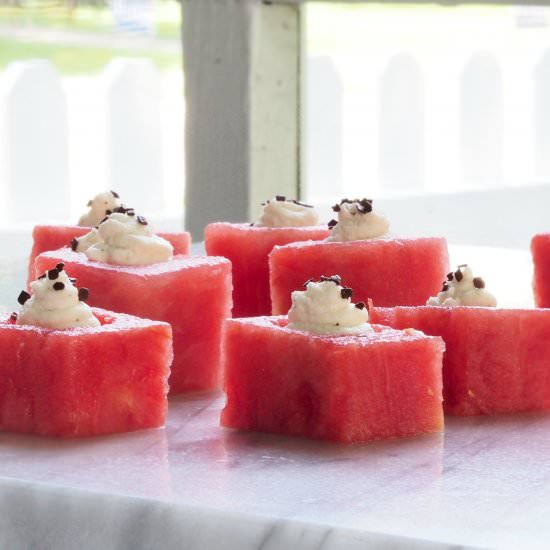 Watermelon with Mascarpone - Recipe photo by simply sated