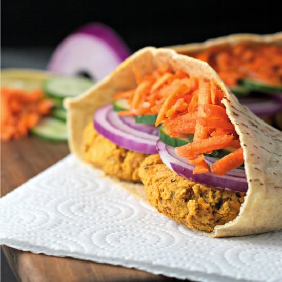 Smokey Falafel Burgers - Recipe photo by crissy0316
