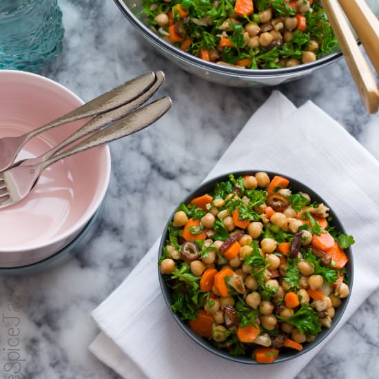 Moroccan Carrot Chickpea Salad - Recipe photo by littlespicejar