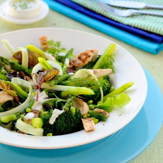 Turkey and Green Vegetables Salad - Recipe photo by bazyliaczywanilia