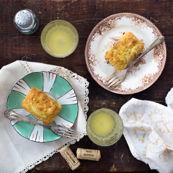 Cornmeal & Vegetable Financiers - Recipe photo by threelittlehalves