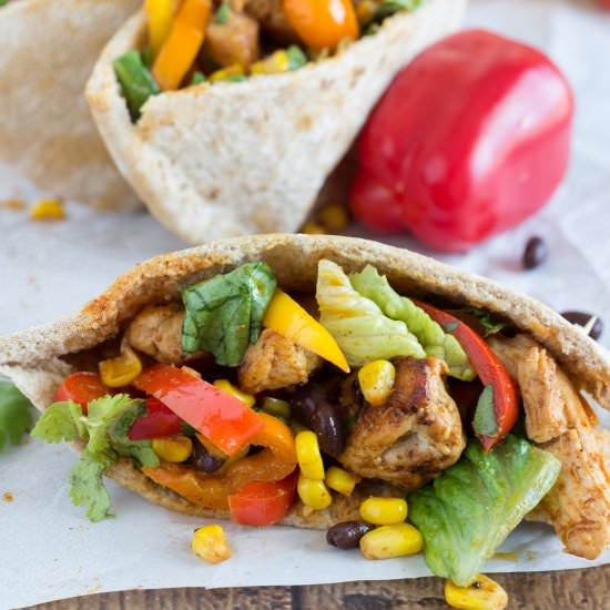 Southwestern Chicken Pita Pockets - Recipe photo by SheKnows Food Editor