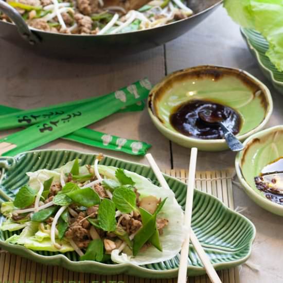 Crispy Chinese Lettuce Wraps - Recipe photo by What A Girl Eats