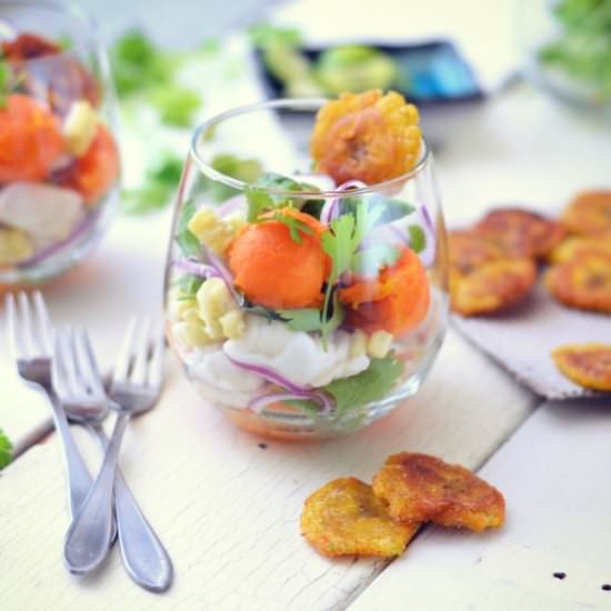 Peruvian Ceviche with Patacones - Recipe photo by VRAI Magazine