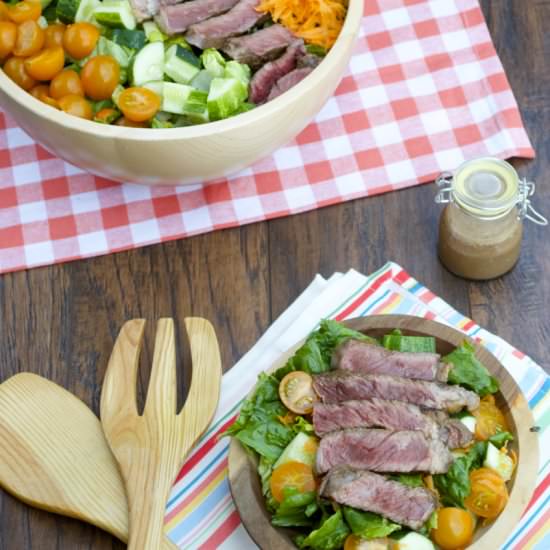 Balsamic Ginger Steak Salad - Recipe photo by plaidandpaleo