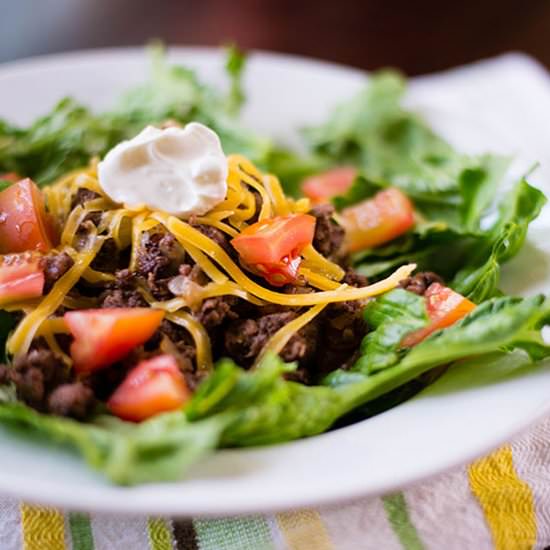 Healthy Taco Salad - Recipe photo by asweetpeachef